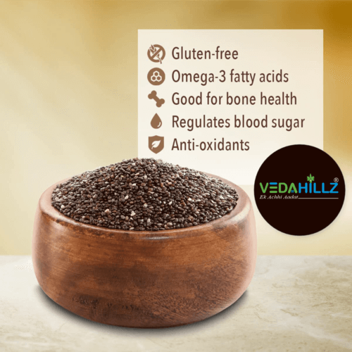 Vedahillz Chia Seeds for Heart Health and Vitality Made from Premium Chia Seeds